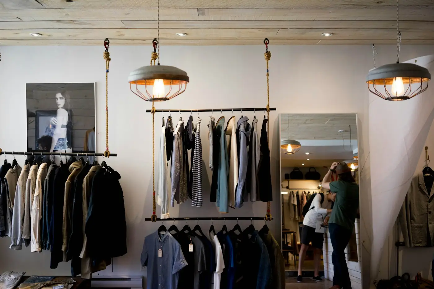 Inside the Fashora clothing rail
