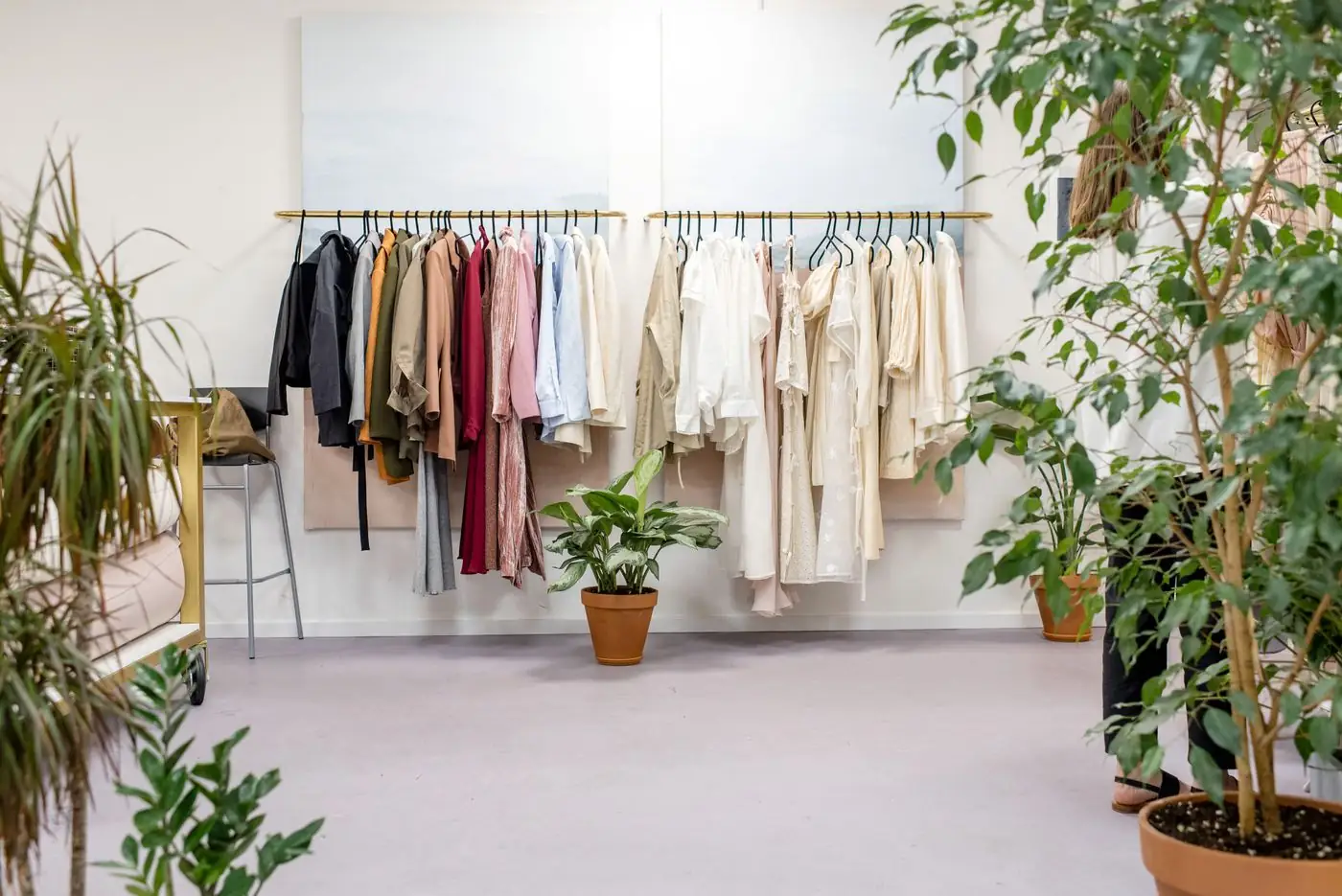 Clothing rail at Fashora