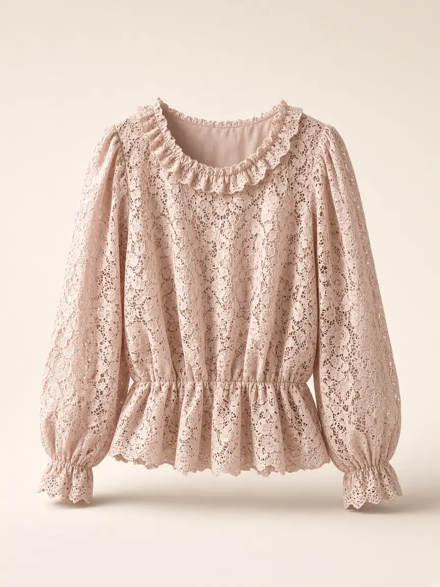 Blush Ruffle Blouse