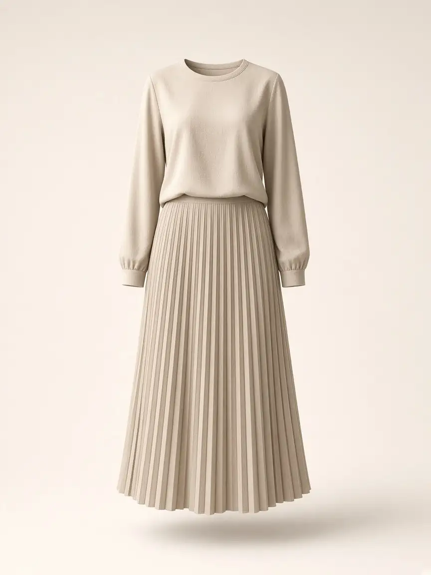 Pleat Skirt Set