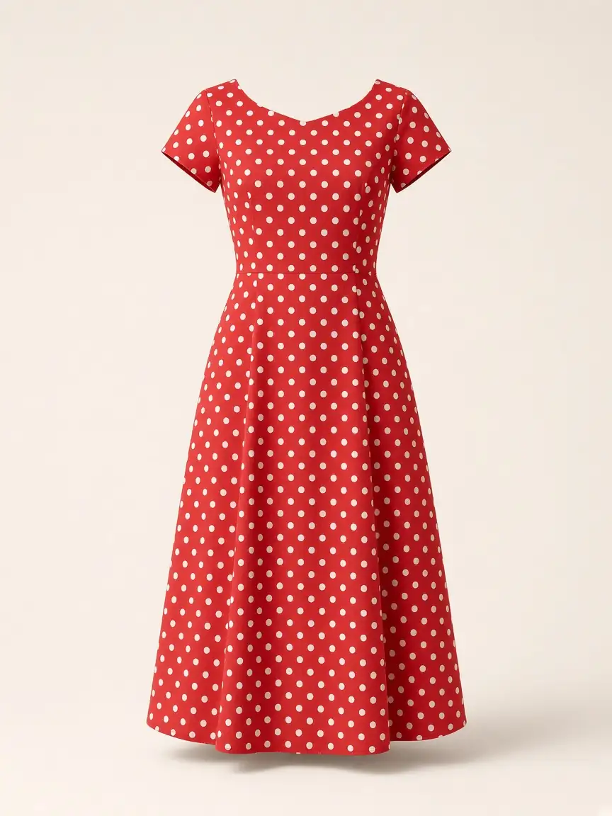 Polka Midi Dress