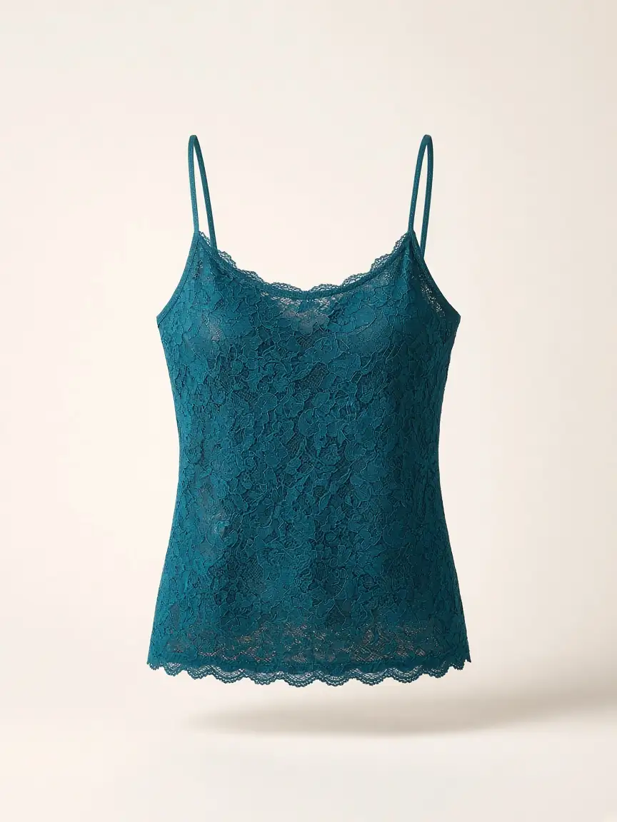 Teal Lace Camisole